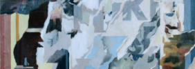 1974, Plakatabriss „R“, Oel / Lwd, 100 x 100 cm